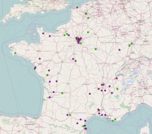 Fond de carte réalisé avec les données d'OpenStreeMap
